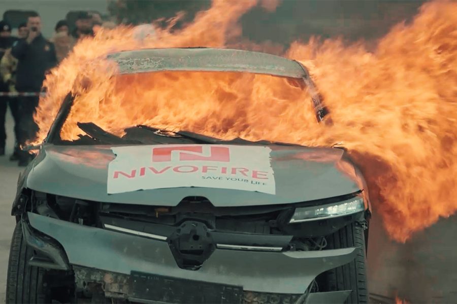 Elektrikli araç yangın battaniyesi